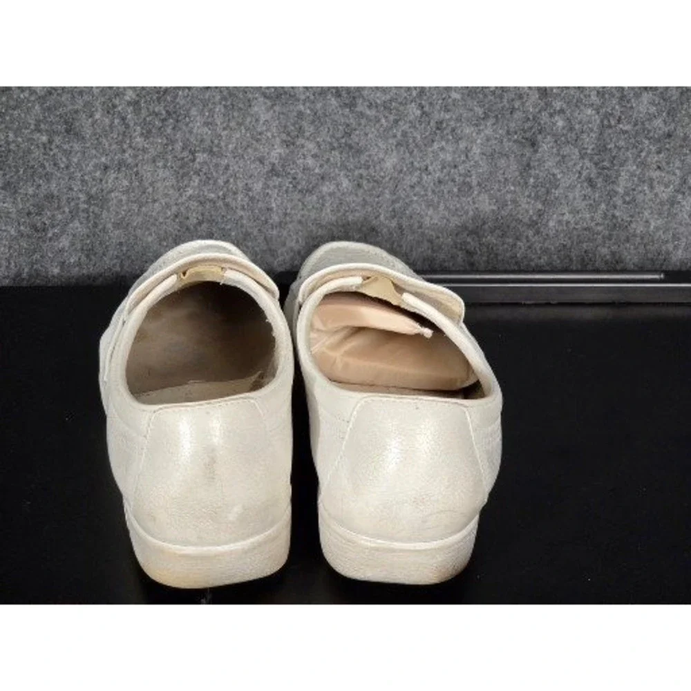 VTG SAS Mens White Leather Penny Loafers Slip On Comfort‎ Shoes USA Casual Work